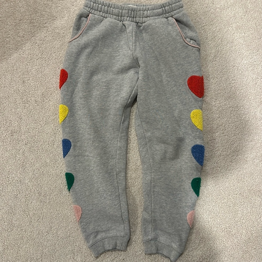 Mini Boden heart sweatpants, size 10